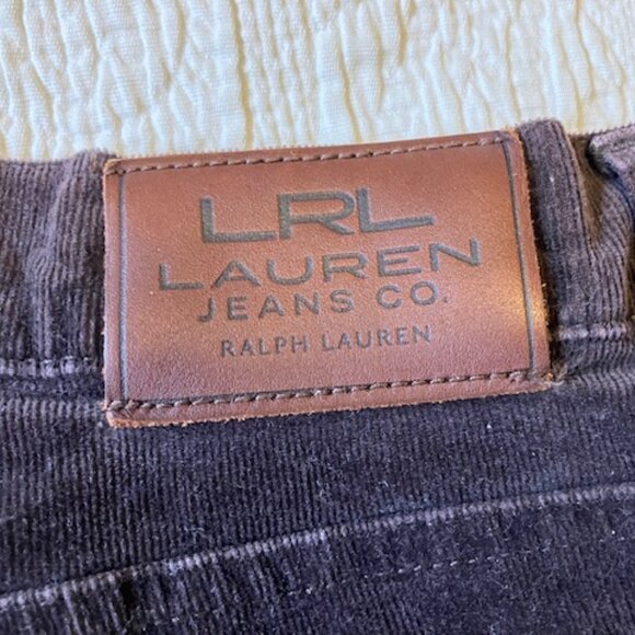 Ralph Lauren LRL Green Label Brown Velvet Jeans Size 14W - Picture 3 of 5